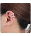 Shinny CZ Stone Gold Plated Silver Ear Cuff EC-511-GP